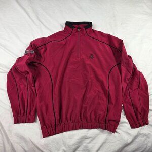 Straight Down Performance Mens Medium Red 1/4 Zip Cypress Point Golf Pullover